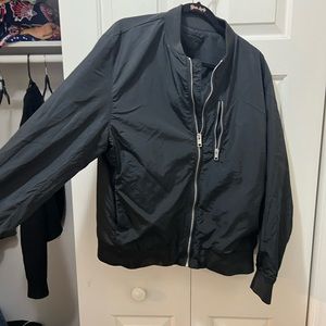 Black bomber jacket